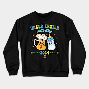 Our First Father's Day Birthday Gift For Dad And Boy Kids Crewneck Sweatshirt